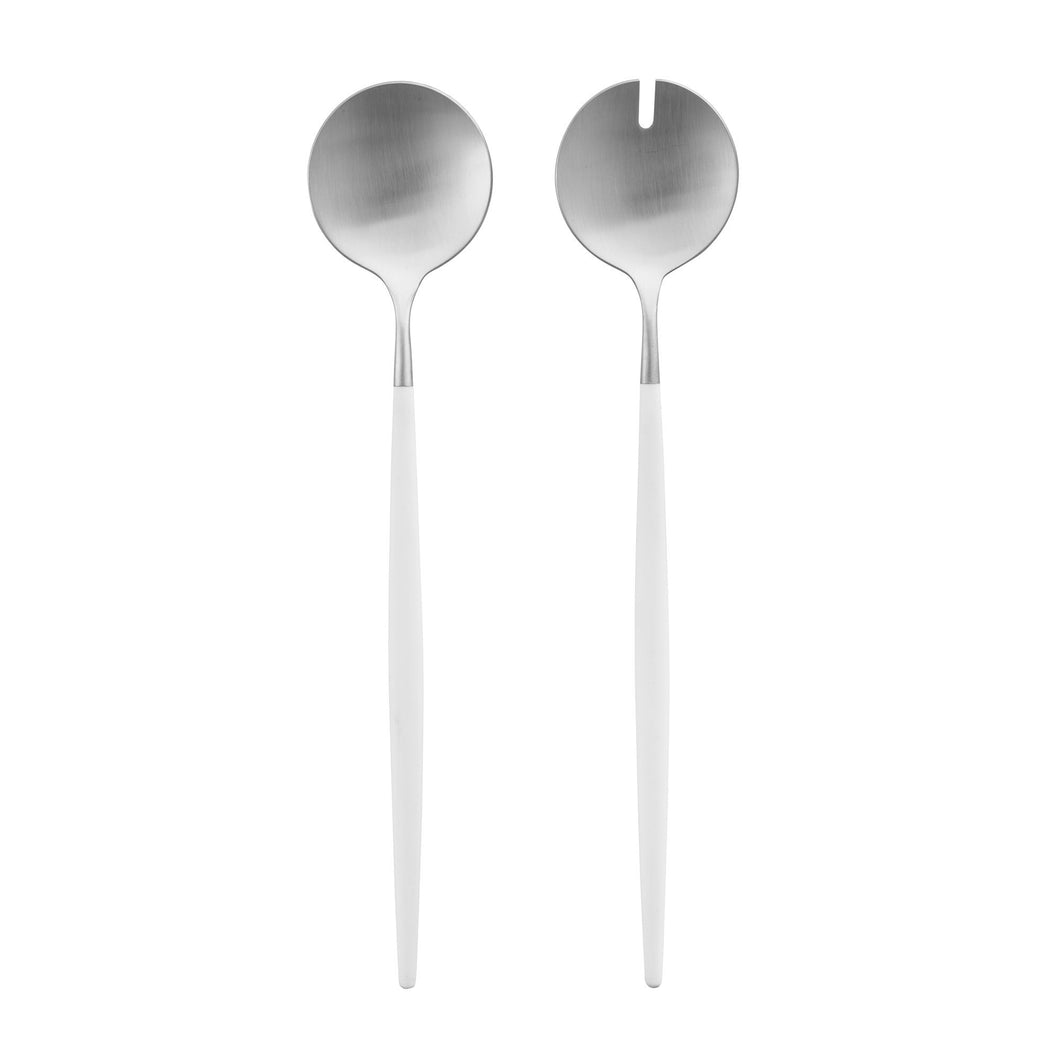 Cutipol Goa White with Stainless Steel Salad Set