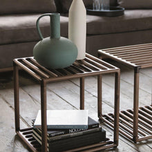 Load image into Gallery viewer, Raster Side Table with Leather Tray